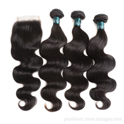 Wholesale 12A Virgin Human Hair Raw Cuticle Aligned Hair Mink Remy Brazilian Hair 3 Bundles With HD Lace Frontal Closure Vendor